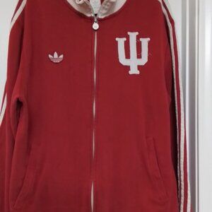 Rare Vintage Adidas Indiana Hoosiers Mock Neck Full Zip XL